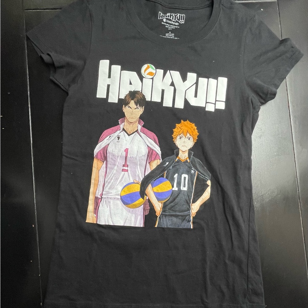 Haikyu!! Hinata & Ushijima Women's Short Sleeve Black T-Shirt
